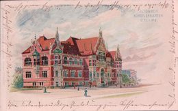 Allemagne, Altonaer Hambourg, Neues Museum, Künstlerkarten, Litho (14.10.1905) - Altona