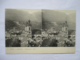 TYROL  -  INNSBRUCK   -   PANORAMA       .......        TTB - Cartes Stéréoscopiques