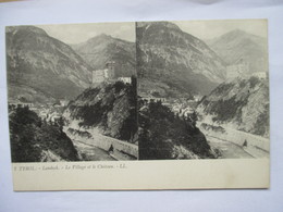 TYROL  -  LANDECK  -  LE  VILLAGE  ET  LE  CHATEAU     .......        TTB - Cartes Stéréoscopiques