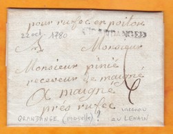 1780 - Marque Postale ST JEAN D ANGELY Sur Lettre Pliée Avec Corresp De 2 Pages Vers Maigné Près Rufec - 1701-1800: Precursores XVIII