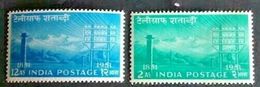 097. INDIA 1951 SET/2 STAMP TELEGRAPH CENTENARY. 2AS GUM DISTURBED AS SHOWN. MNH - Nuevos