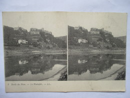 BORDS  DU  RHIN   -  LE  RHEINFELS ......       TTB - Cartes Stéréoscopiques