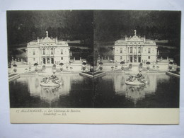 ALLEMAGNE  -   LES  CHATEAUX  DE  BAVIERE  -  LINDERHOF.....    TTB - Cartes Stéréoscopiques