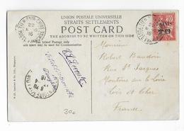 1916 - CHINA - MOUCHON SURCHARGE Sur CARTE De TIEN-TSIN "POSTE FRANCAISE" - Covers & Documents