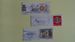 MONACO - 3 Fragments 1995/2005/2006  Avec Timbres Oblitérés N°2007/2479/2535 - Belles Oblitérations - VOIR - Oblitérés