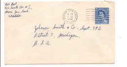 CANADA LETTRE DE MOOSE JAW SASK. POUR LES USA 1956 - Cartas & Documentos
