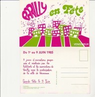 VENISSIEUX - PARILLY EN FETE - 9 JUIN 1985 CARTE POSTALE EDITEE PAR LE CENTRE CULTUREL BORIS VIAN - Vénissieux