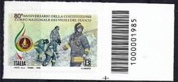 Italia 2019 Vigili Del Fuoco Con Codice A Barre/ Italien 2019 Feuerwehren Mit Strichkode - Bar-code