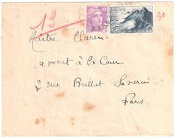 FRESNES Seine Pneumatique Dest Paris 10F Gandon 20 F Point Du Raz Yv 811 764 Ob 6 12 1948 - Cartas & Documentos