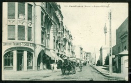 CASABLANCA Rue De L'Horloge Avec Un Attelage Avec 2 Chevaux Et L'entrée Du Comptoir Franco-Tchécoslovaque Ed. "MK N°184" - Casablanca