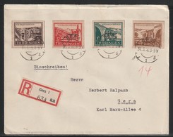 Einschreibebrief Mit MiNr. 112 + 113 + 114 + 115 Gestempelt GERA 4 E 31.3.46 17-18 - Lettres & Documents