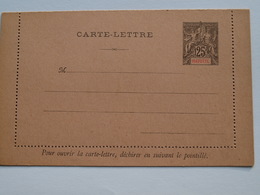 Entier Postal Mayotte Carte Lettre 25c - Interi Postali & PAP