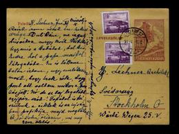 HUNGARY 1957 Postal Stationery Industry Charbon Railway Train Transports (additionals Stamps) Gc4529 - Usines & Industries