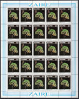 D0179L ZAIRE 1987, SG 1276 Reptiles, Chameleon  Complete Sheet, MNH - Ungebraucht