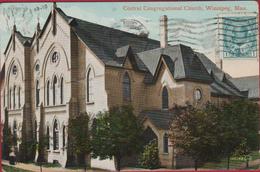 Canada Manitoba Winnipeg Central Congregational Church Rare Old Postcard 1910 - Winnipeg