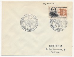Enveloppe Scotem - 0,30 + 0,10 Général DROUOT Obl. Cachet Illustré Congrès NANCY 1961 Signature MAZELIN - Cartas & Documentos