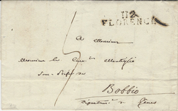 Sans Date -TERR. CONQUIS - Lettre De 112 / FLORENCE ( L'Arno ) 40 Mm Noir - 1792-1815 : Departamentos Conquistados