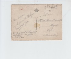 FRANCHISE - CACHET D ANSEREMME VERS LAMORTEAU - SM - SUR CPA DE WALZIN - 1939 - Zonder Portkosten