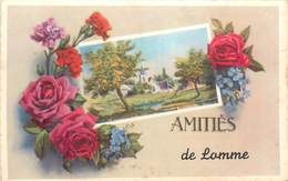 CPSM 59 Nord Amitiés De Lomme - Fleurs - Souvenir - Lomme
