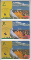 PALESTINE 2000 KEEP PALESTINE CLEAN DOVE 3 DIFFERENT CARDS - Palestine