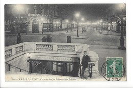 22955 - Paris La Nuit Perspective De L'Avenue De L'Opéra Station Métro - Parigi By Night