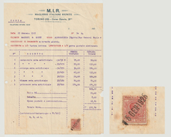 Egypt - 1925 - Vintage Document / Revenue - United Italian Knitwear - Invoice - Cartas & Documentos