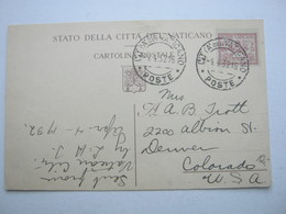1932 , Ganzsache Nach Den USA - Lettres & Documents