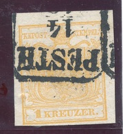 1850. Typography 1kr Stamp, PESTH - ...-1867 Préphilatélie