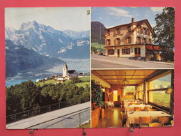 Visuel Pas Très Courant - Suisse - Amden - Hotel Restaurant Sonne - Scans Recto Verso - Amden