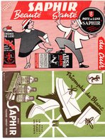 2 Buvards Produits Saphir, Entretien Du Cuir Et Chaussures. - Wassen En Poetsen