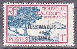 Iles WALLIS Et FUTUNA Surcharge  N.Calédonie  1c Brun Carminé Et Bleu  Y.et.T. Num 43  Scan Recto-verso - Sonstige & Ohne Zuordnung