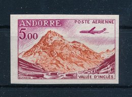 TIMBRE ANDORRE POSTE AERIENNE PA VALLEE INCLES NON DENTELE ANDORRA - Luftpost