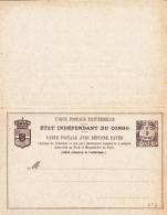 Congo Belge - Entier Carte Avec Réponse Payée CP 6  10 = 10 Centimes - Stationery Ganzsache - Enteros Postales