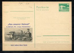 5451 - DDR - Ganzsache P84 Mit Priv. Zudruck - Ungebraucht (Suhl-Lokomotive-Eisenbahn-Railway-Chemin De Fer) - Privé Postkaarten - Ongebruikt