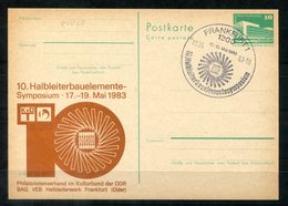 5457 - DDR - Ganzsache P84 Mit Priv. Zudruck - SoSt. Frankfurt/Oder (Halbleiter) - Cartoline Private - Usati