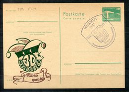 5462 - DDR - Ganzsache P84 Mit Priv. Zudruck - SoSt. Wildau (Karneval-Carnival-Carnaval-Carnevale) - Privatpostkarten - Gebraucht