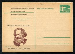 5469a - DDR - Ganzsache P85A+F Mit Priv. Zudruck - Beide Teile Ungebraucht (Karl Marx) - Privé Postkaarten - Ongebruikt