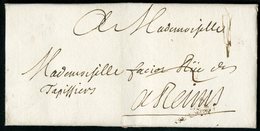 1698 ARDENNES Lettre Datée De Charleville Le 23/11/1698 Et Adressée à Reims. Avec La Taxe Manuscrite "2" - ....-1700: Precursori