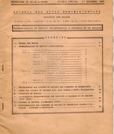 VP16.283 - MELUN 1953 - Recueil - Réorganisation Du Service Départemental D'Incendie Et De Secours (Sapeurs - Pompiers) - Brandweer