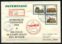 5495 - DDR - Ganzsache U1 Mit Priv. Zudruck - SoSt. Berlin, Als R-Brief Nach Dire Dawa In Äthiopien - Briefomslagen - Gebruikt