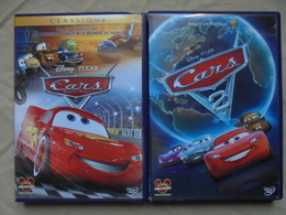 Vintage - Lot - 2 DVD - Cars & Cars 2 Disney Pixar - Familiari