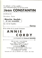 ANNIE CORDY PROGRAMME BOBINO  DU 16 MARS AU 28 MARS 1956 RENTREE DE LA GRANDE FANTAISISTE  VOIR LES SCANS - Programas