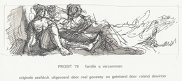 Nieuwjaarskaart 1979 A. Vercammen - Roland De Winter - Zeefdruk Door Roel Goussey - Prints & Engravings