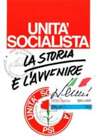 [MD4087] CPM - PSI - UNITA' SOCIALISTA - CENTANARIO NASCITA PIETRO NENNI - CON ANNULLO 30.10.91 - PERFETTA - NV - Partis Politiques & élections