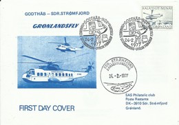 GROENLANDIA, SOBRE PRIMER DIA  SAS PHILATELIC CLUB - Covers & Documents