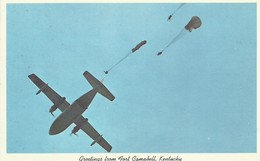 ESTADOS  UNIDOS    TARJETA POSTAL FORT CAMPBELL, KENTUCKY - Parachutting