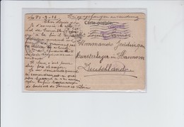 FRANCHISE - SUR CPA FANTAISIE -   CACHET DE BXL VERS MUNSTERLAGER -  ALLEMAGNE CENSURE - GEPRUFT - 1916 - Franchise