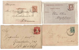 Argentine Argentina Lot Entier ( X 4 ) Entero Tarjeta Stationary Lettre Ganzsache - Lettres & Documents