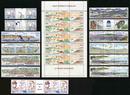 SPM - SAINT PIERRE ET MIQUELON - LOT DE 19 TRIPTYQUES NEUFS ** - Collections, Lots & Series