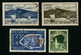 ARCHIPEL DES COMORES - YT 1 - 3 - 48 - T1 - 4 TIMBRES OBLITERES - Gebraucht